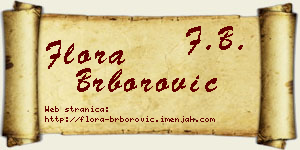 Flora Brborović vizit kartica